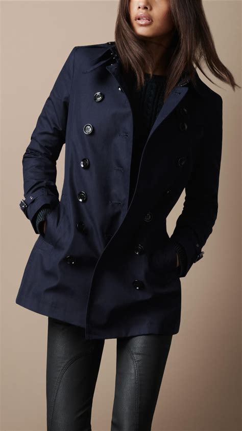 burberry cotton coat navy|is Burberry trench coat waterproof.